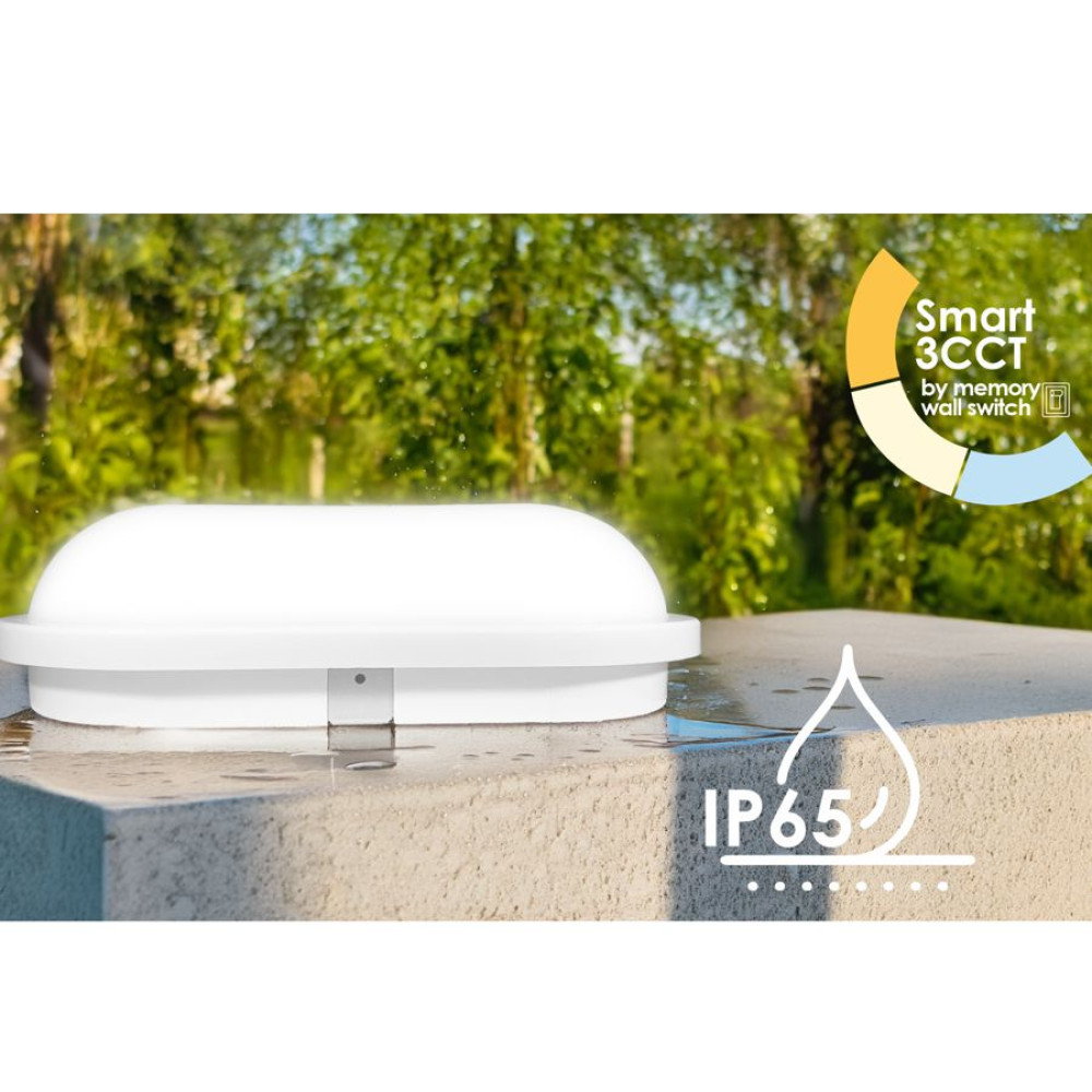 EL190621 | LED CΑRETTA™ 8W SMART 3CCT 3000K-4000K-6500K IP65|600lm|157x80xh46mm|WHITE {enjoysimplicity}™ EL190621 | LED CΑRETTA™ 8W SMART 3CCT 3000K-4000K-6500K IP65|600lm|157x80xh46mm|WHITE {enjoysimplicity}™