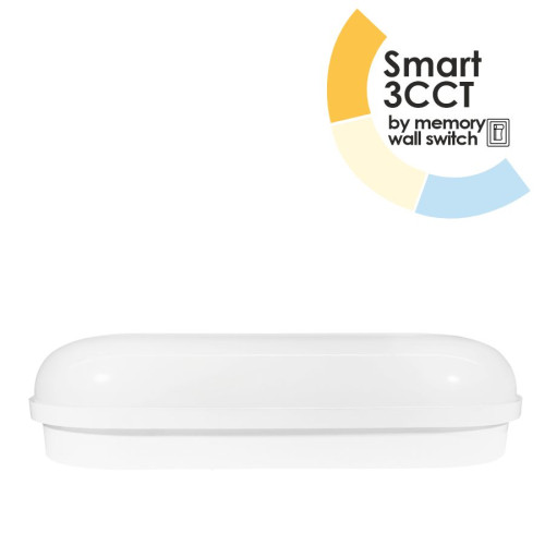 EL190622 | LED CΑRETTA™ 15W SMART 3CCT 3000K-4000K-6500K IP65|1200lm|192x90xh46mm|WHITE {enjoysimplicity}™