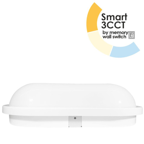 EL190623 | LED CΑRETTA™ 20W SMART 3CCT 3000K-4000K-6500K IP65|1600lm|160x145xh77mm|WHITE {enjoysimplicity}™