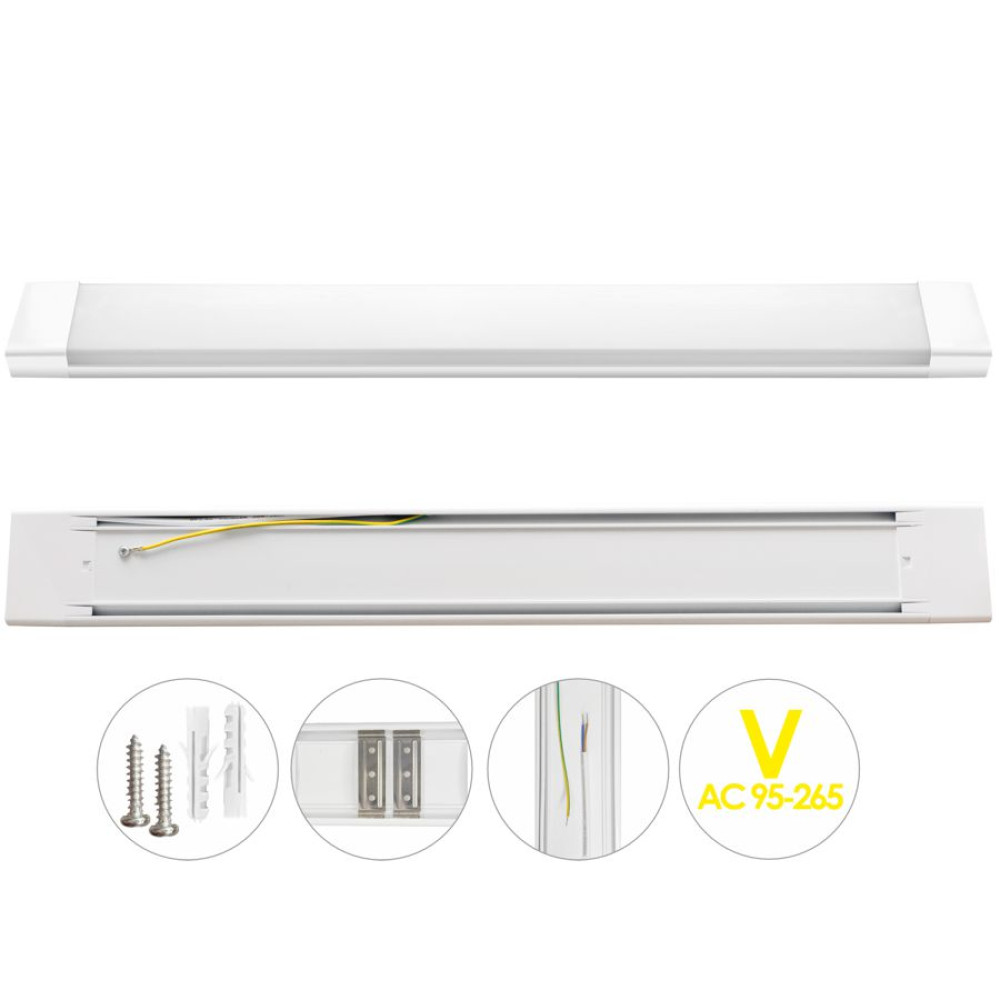 EL195883 | LED FLAT BATTEN 54W|IP20|4000k|5130lm|1195x75xh25mm|AC90-265V|{enjoysimplicity}™ EL195883 | LED FLAT BATTEN 54W|IP20|4000k|5130lm|1195x75xh25mm|AC90-265V|{enjoysimplicity}™