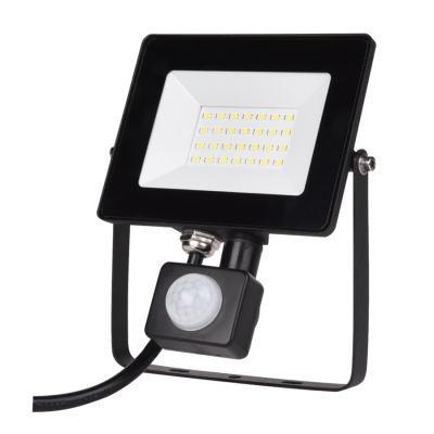 EL198824 | LED PIR 20W|4000k|1800lm FLOODLIGHT CAST ALUM.220-240V~IP65/IP54 GLASScover|BLACK|{enjoysimplicity}™ EL198824 | LED PIR 20W|4000k|1800lm FLOODLIGHT CAST ALUM.220-240V~IP65/IP54 GLASScover|BLACK|{enjoysimplicity}™