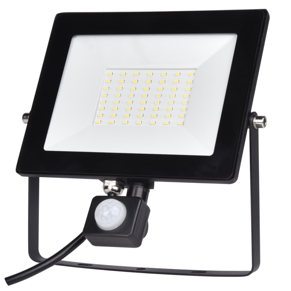 EL198854 | LED PIR 50W|4000k|4500lm FLOODLIGHT CAST ALUM.220-240V~IP65/IP54 GLASScover|BLACK|{enjoysimplicity}™ EL198854 | LED PIR 50W|4000k|4500lm FLOODLIGHT CAST ALUM.220-240V~IP65/IP54 GLASScover|BLACK|{enjoysimplicity}™