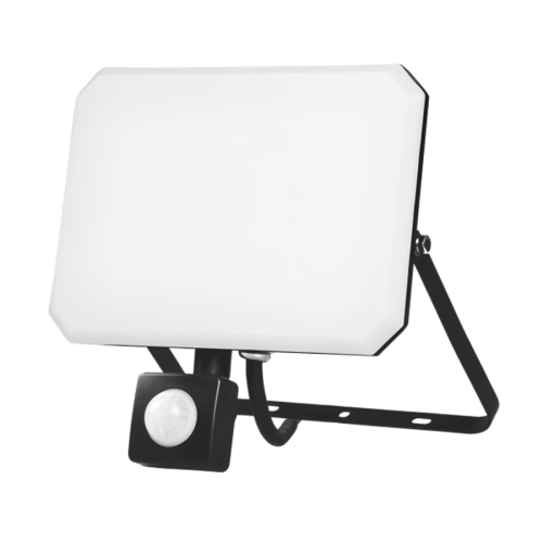 ELF30204 | LED PIR+PC OPALcover 20W|4000k|2200lm FLOODLIGHT ALUM.220-240~IP65/IP54|BLACK|{enjoysimplicity}™