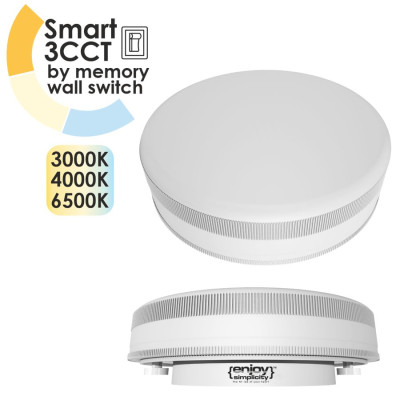 EL995328 | LED GX53 DIM|5W(>30W)GX53|Smart 3CCT|325lm|{enjoysimplicity}™ EL995328 | LED GX53 DIM|5W(>30W)GX53|Smart 3CCT|325lm|{enjoysimplicity}™