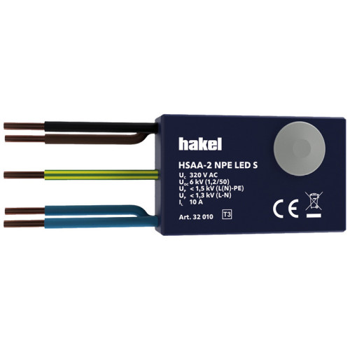 32010 | HSAΑ-2 NPE LED S | SPD Τ3 | Απαγωγός Υπερτάσεων για Φωτιστικά LED | Hakel®