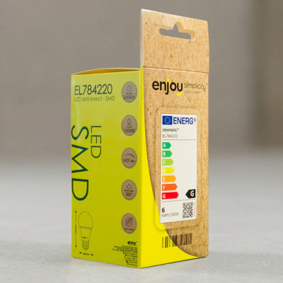 EL784220 | LED A60 ANTI INSECT PLASTIC|6W(>60W)Ε27|2500k|500lm|{enjoysimplicity}™