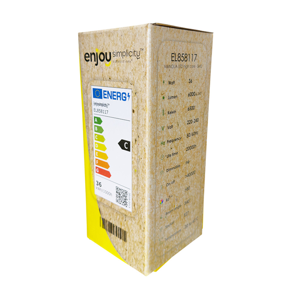 EL858117 | LED MANOLIA HIGH CORE 50W(>250W)E27|6500k|5400lm|{enjoysimplicity}™