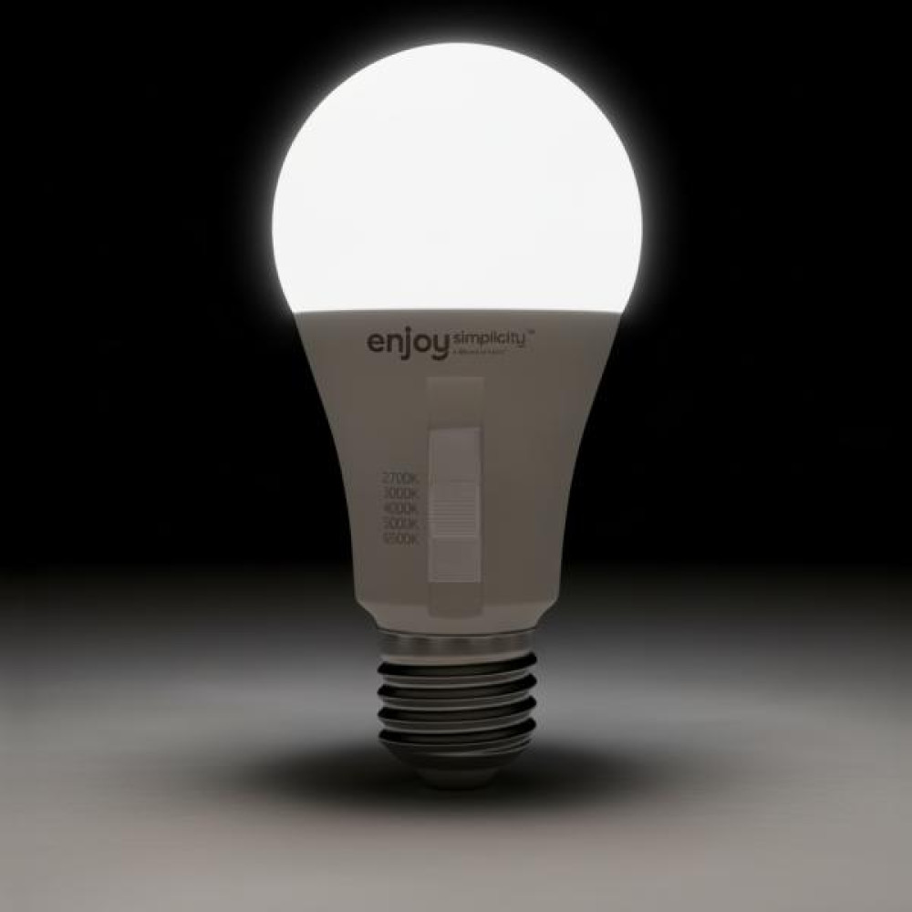 EL903001 | LED SMD A60 5CCT dip switch|9W (=60w)|806lm|E27|2700k-3000k-4000k-5000k-6500k| {enjoysimplicity}™