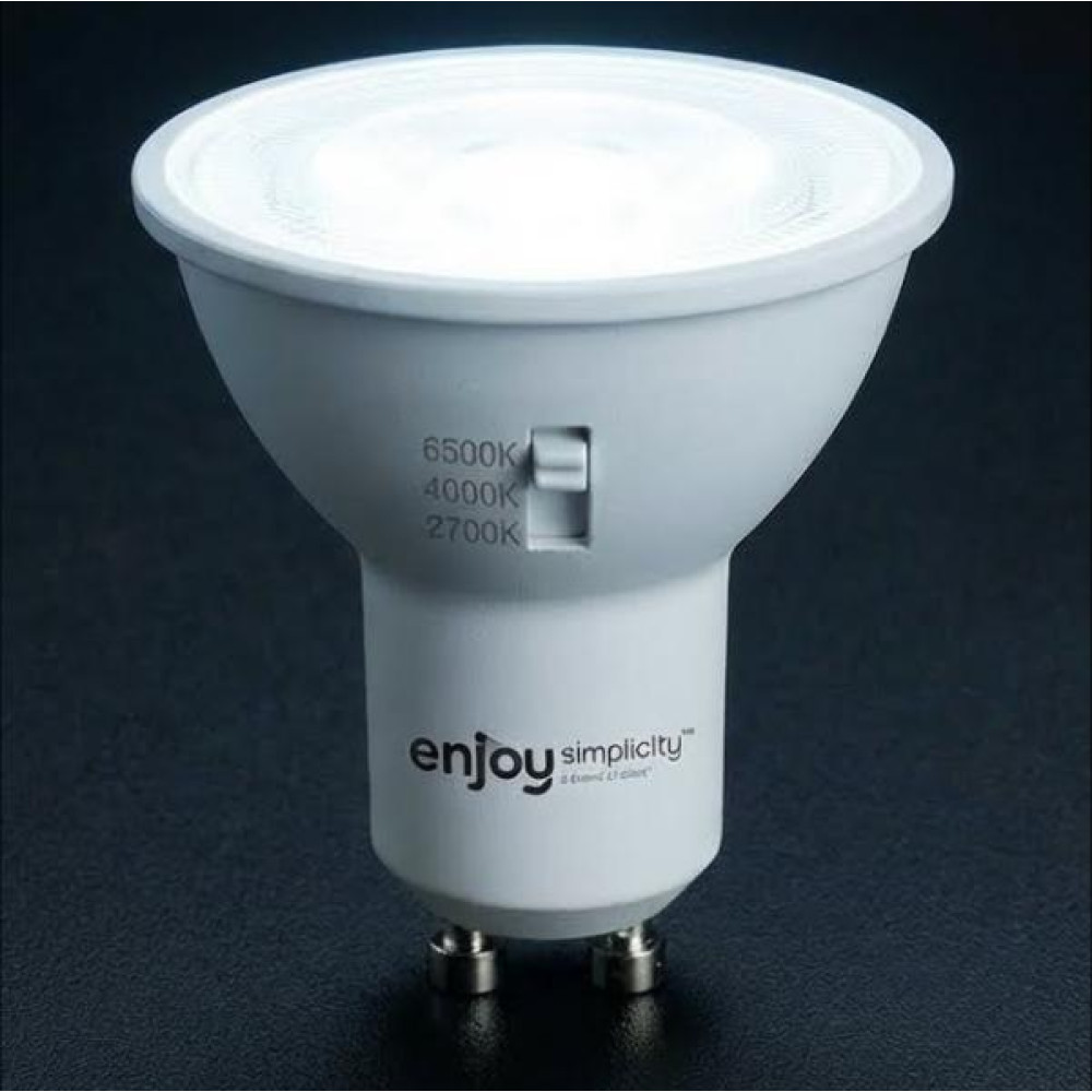 EL903004 | LED SMD GU10 3CCT dip switch|7W (=86w)|621lm|110D|2700k-4000k-6500k| {enjoysimplicity}™