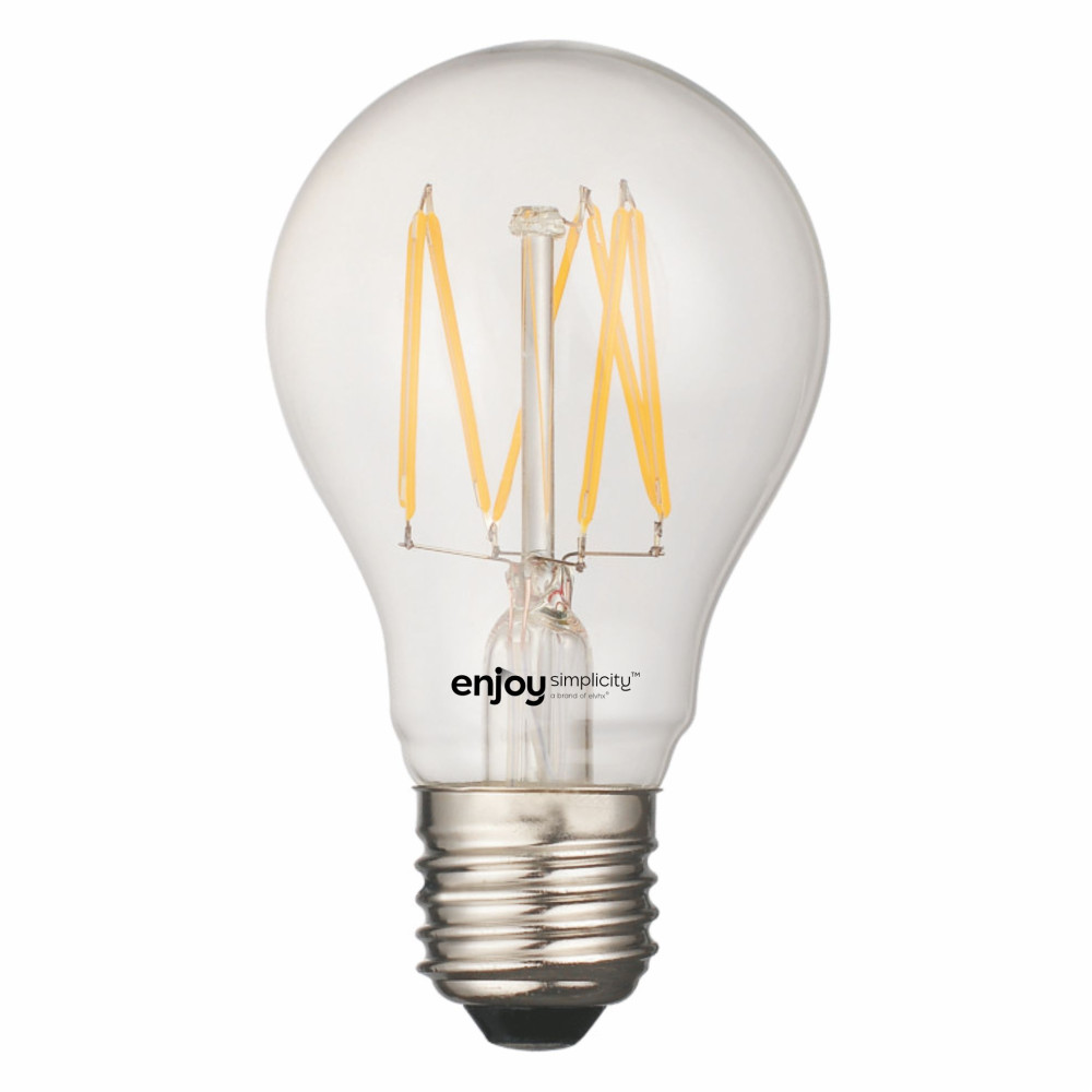 EL827005 | LED FILLAMENT CLEAR A60-6|6W Ε27|2700k|700lm|Nondim|{enjoysimplicity}™