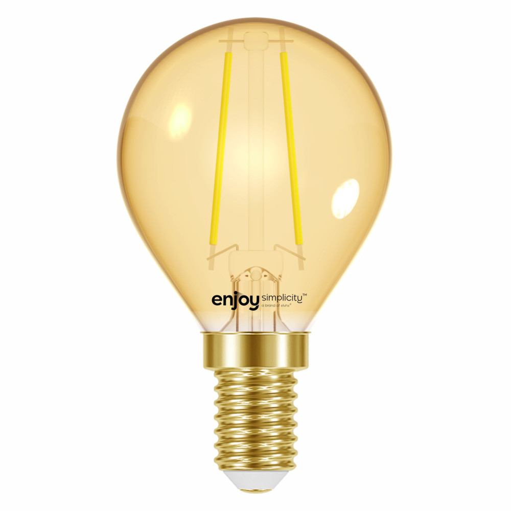 EL825602 | LED FILLAMENT AMBER|P45 2.3W(>20w) E14|<2000k|180lm|{enjoysimplicity}™
