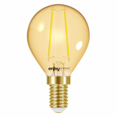EL825602 | LED FILLAMENT AMBER|P45 2.3W(>20w) E14|<2000k|180lm|{enjoysimplicity}™