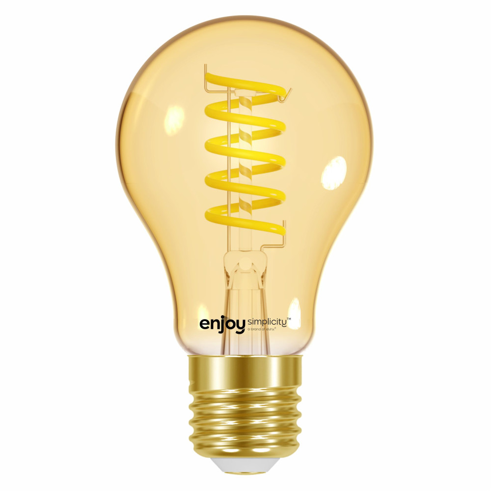 EL825201 | LED FILLAMENT SPIRAL AMBER|A60 4.8W(>32w) E27|2000k|350lm|{enjoysimplicity}™
