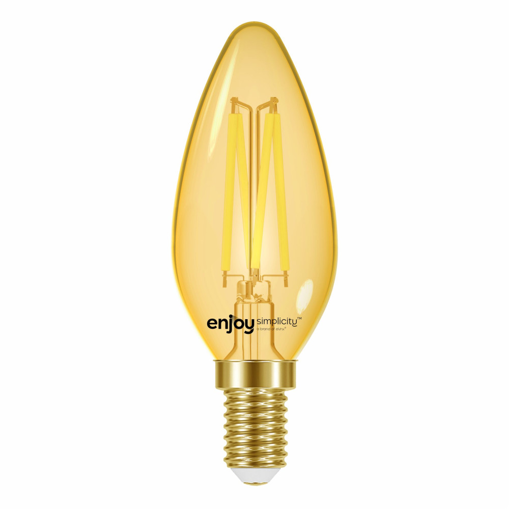 EL825903 | LED FILLAMENT AMBER DIM|B35 4W(>28w) E14|2000k|300lm|{enjoysimplicity}™