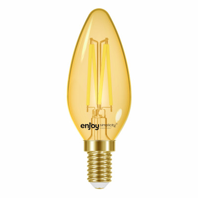 EL825903 | LED FILLAMENT AMBER DIM|B35 4W(>28w) E14|2000k|300lm|{enjoysimplicity}™
