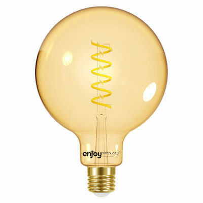 EL825204 | LED FILLAMENT SPIRAL AMBER|G125 4.8W(>32w) E27|2000k|350lm|{enjoysimplicity}™