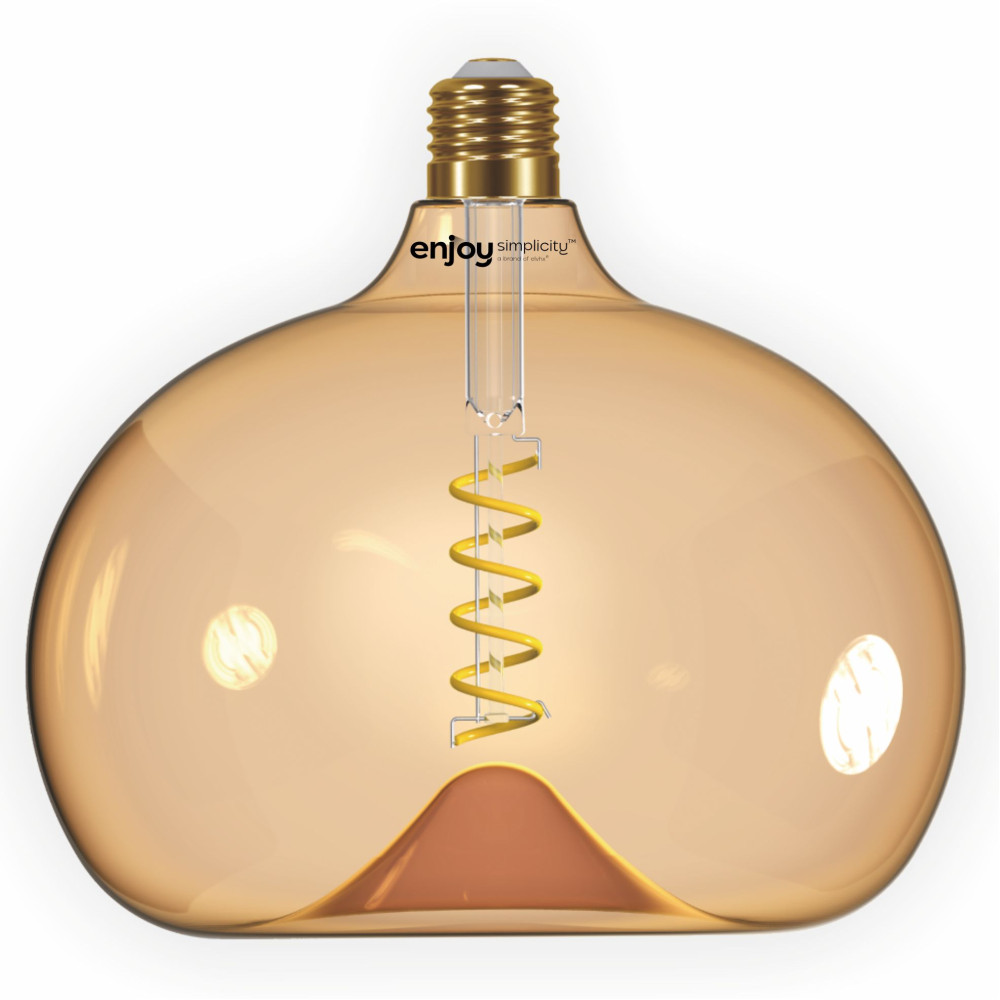 EL822201 | LED SPIRAL FILLAMENT DIM|G190 AMBER 4W(>25w) E27|2000k|250lm|{enjoysimplicity}™