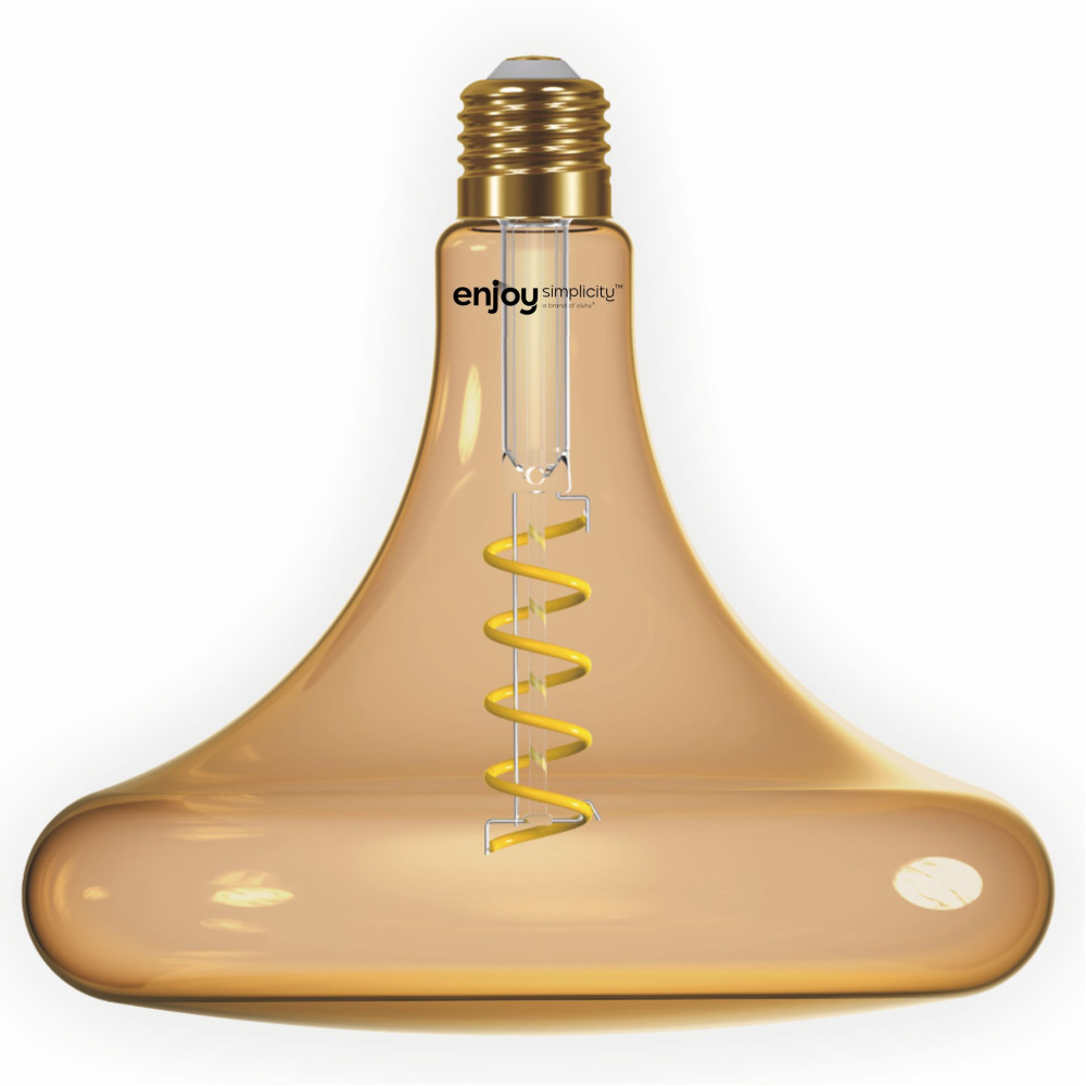 EL822202 | LED SPIRAL FILLAMENT DIM|T180 AMBER 4W(>25w) E27|2000k|250lm|{enjoysimplicity}™