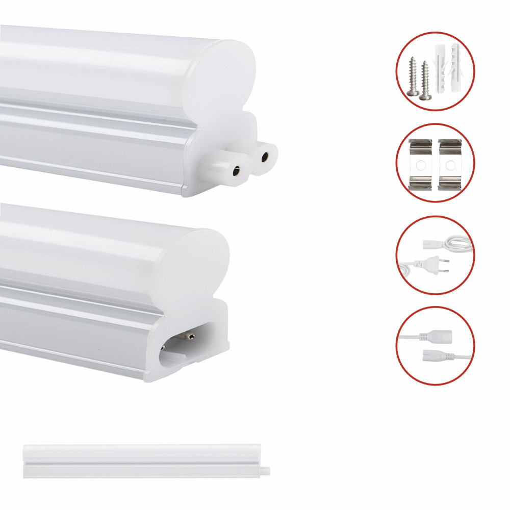 EL199411 | LED T5 Batten 4W|400lm|3CCT3000-4000-6500k by Dip switch|300x22.5xh36mm|{enjoysimplicity}™+cable 1mt+cable 15cm