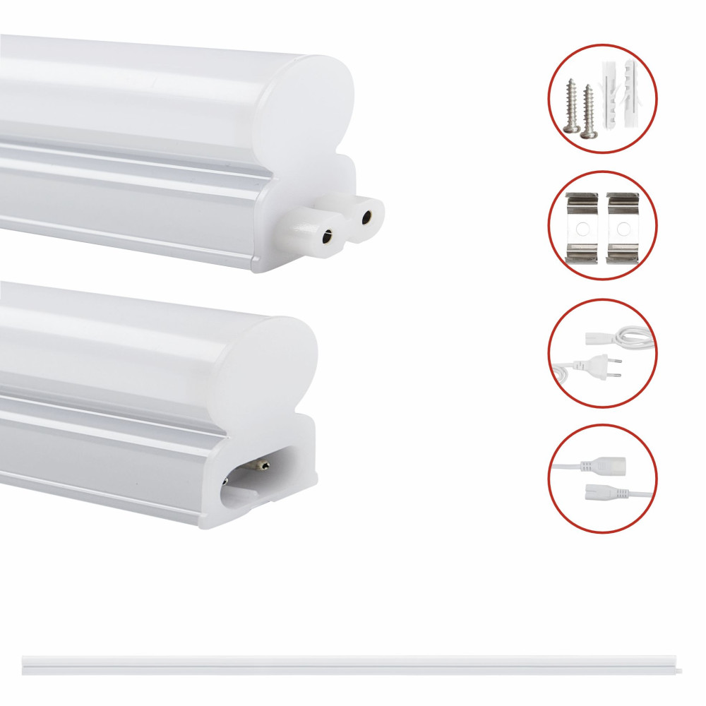 EL199415 | LED T5 Batten 20W|2000lm|3CCT3000-4000-6500k by Dip switch|1487x22.5xh36mm|{enjoysimplicity}™+cable 1mt+cable 15cm