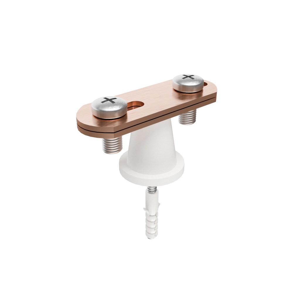 559-9 | ΣΤΗΡΙΓΜΑ ΤΑΙΝΙΑΣ Cu Ως max 50x7mm ΜΕ ΜΑΚΡΥ L36 Pl ΑΠΟΣΤΑΤΗ  & ΒΙΔΑ & ΟΥΠΑ