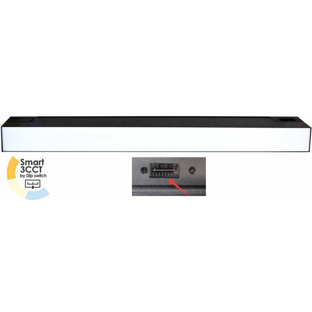 EL188701 | LED Γραμμικό 3CCT BY DIP SWITCH 24W 1920LM 600x55xh55mm Βlack {enjoysimplicity}™ EL188701 | LED Γραμμικό 3CCT BY DIP SWITCH 24W 1920LM 600x55xh55mm Βlack {enjoysimplicity}™