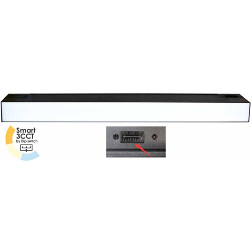 EL188701 | LED Γραμμικό 3CCT BY DIP SWITCH 24W 1920LM 600x55xh55mm Βlack {enjoysimplicity}™