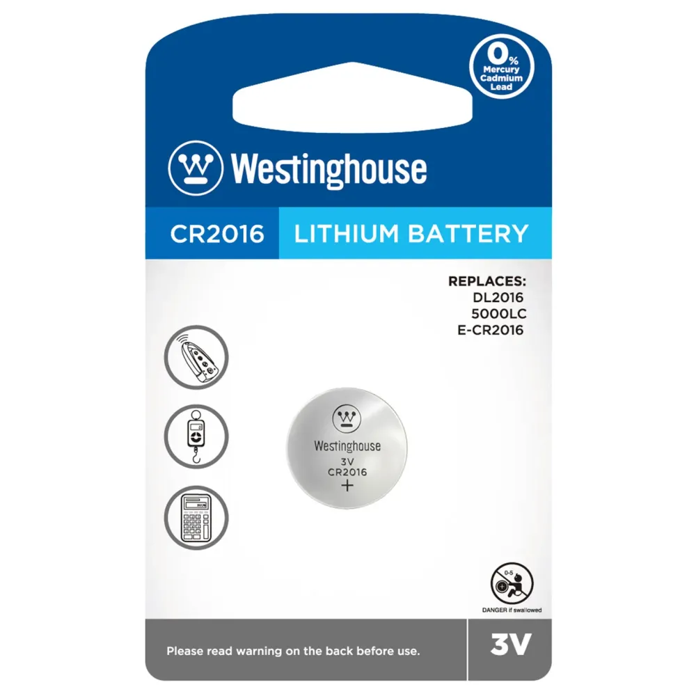 CR2016-BP1 | Button Cell - Lithium - 3V - Blister 1pc