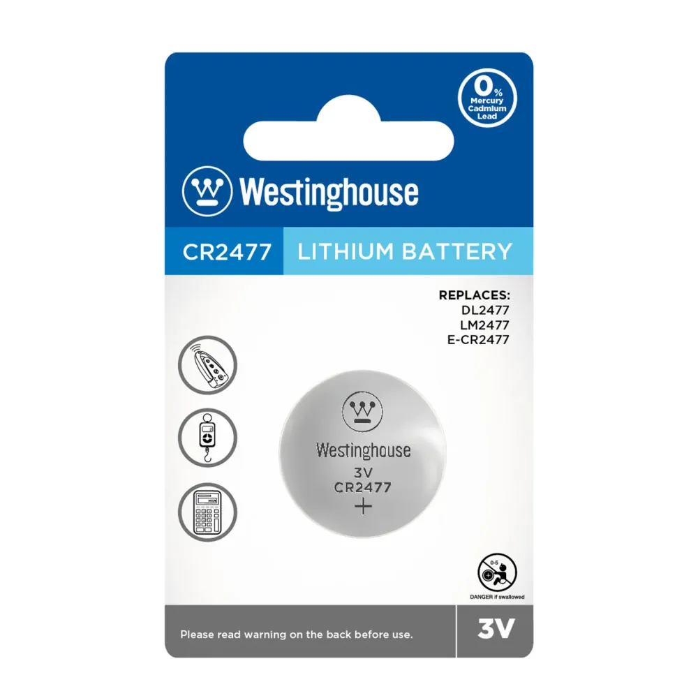 CR2477-BP1 | Button Cell - Lithium - 3V - Blister 1pc