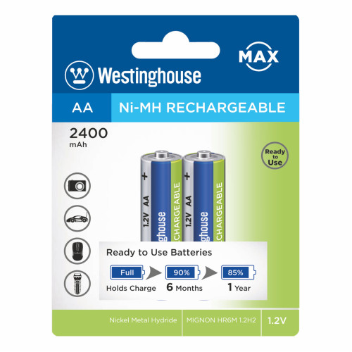 NH-AA2400BP2AR-MAX |Ni-MH Rechargeable - Max series - AA - Blister 2pcs