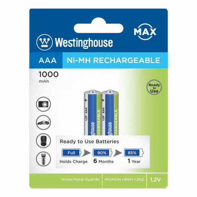 NH-AAA1000BP2AR-MAX | Ni-MH Rechargeable - Max series - AAA - Blister 2pcs