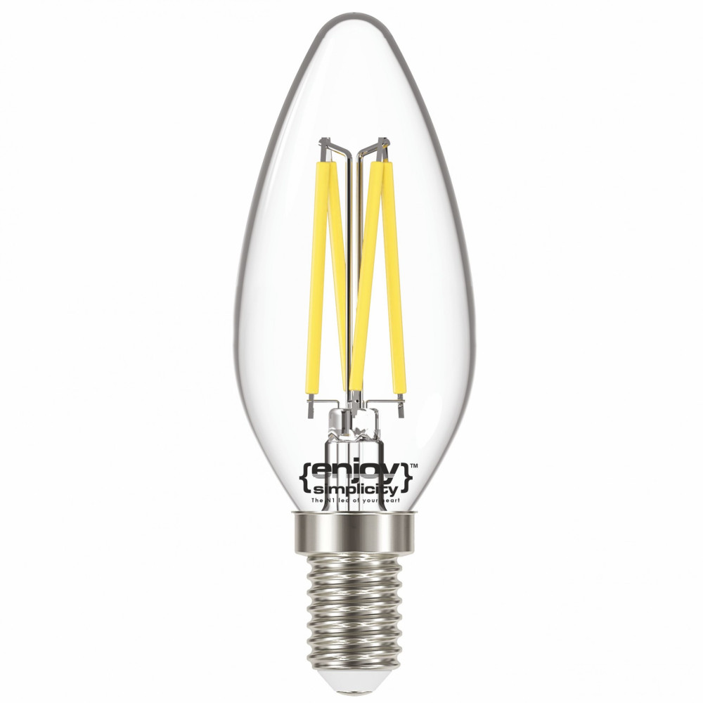 EL822826 | LED FILLAMENT CLEAR|B35 5.5W(>60w) E14|6500k|806lm|{enjoysimplicity}™ EL822826 | LED FILLAMENT CLEAR|B35 5.5W(>60w) E14|6500k|806lm|{enjoysimplicity}™