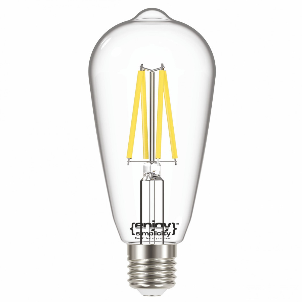 EL822853 | LED FILLAMENT CLEAR|ST64 8W(>75w) E27|6500k|1060lm|{enjoysimplicity}™ EL822853 | LED FILLAMENT CLEAR|ST64 8W(>75w) E27|6500k|1060lm|{enjoysimplicity}™