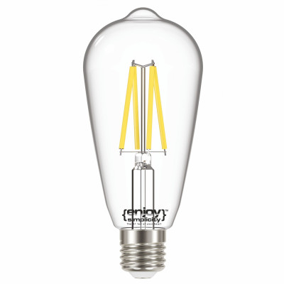 EL822853 | LED FILLAMENT CLEAR|ST64 8W(>75w) E27|6500k|1060lm|{enjoysimplicity}™ EL822853 | LED FILLAMENT CLEAR|ST64 8W(>75w) E27|6500k|1060lm|{enjoysimplicity}™
