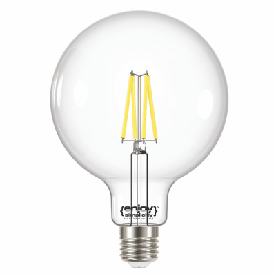 EL822862 | LED FILLAMENT CLEAR|G125 7.2W(>60w) E27|6500k|806lm|{enjoysimplicity}™ EL822862 | LED FILLAMENT CLEAR|G125 7.2W(>60w) E27|6500k|806lm|{enjoysimplicity}™