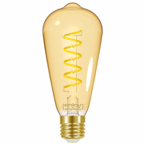EL825202 | LED FILLAMENT SPIRAL AMBER|ST64 4.8W(>32w) E27|2000k|350lm|{enjoysimplicity}™