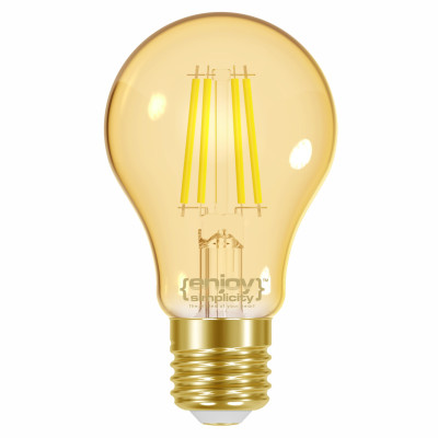 EL825601 | LED FILLAMENT AMBER|A60 4W(>35w) E27|<2000k|320lm|{enjoysimplicity}™ EL825601 | LED FILLAMENT AMBER|A60 4W(>35w) E27|<2000k|320lm|{enjoysimplicity}™