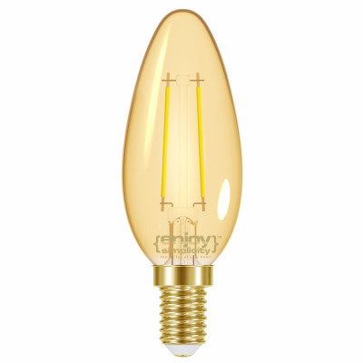 EL825603 | LED FILLAMENT AMBER|B35 2W(>28w) E14|2000k|180lm|{enjoysimplicity}™ EL825603 | LED FILLAMENT AMBER|B35 2W(>28w) E14|2000k|180lm|{enjoysimplicity}™