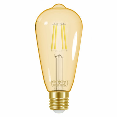 EL825641 | LED FILLAMENT AMBER|ST64 4W(>30w) E27|2200k|320lm|{enjoysimplicity}™ EL825641 | LED FILLAMENT AMBER|ST64 4W(>30w) E27|2200k|320lm|{enjoysimplicity}™