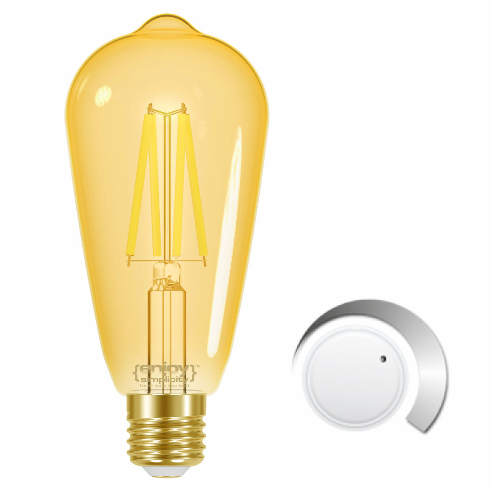 EL825906 | LED FILLAMENT AMBER DIM|ST64 4W(>30w) E27|2000k|320lm|{enjoysimplicity}™ EL825906 | LED FILLAMENT AMBER DIM|ST64 4W(>30w) E27|2000k|320lm|{enjoysimplicity}™