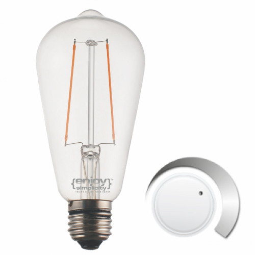 EL827101 | LED FILLAMENT DIM CLEAR ST64-2|2.5W Ε27|2700k|200lm|{enjoysimplicity}™