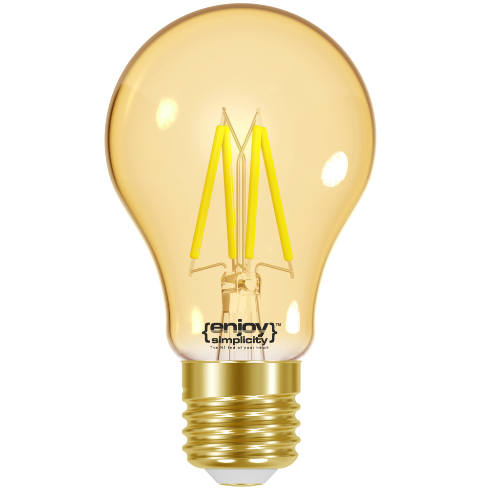 EL901104 | SMART Wi-Fi+BLE ON/OFF/DIM A60 FILLAMENT LED 4.5W(>35W)|E27|2200k|350lm|{enjoysimplicity}™ EL901104 | SMART Wi-Fi+BLE ON/OFF/DIM A60 FILLAMENT LED 4.5W(>35W)|E27|2200k|350lm|{enjoysimplicity}™