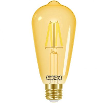 EL901107| SMART Wi-Fi+BLE ON/OFF/DIM ST64 FILLAMENT LED 4.5W(>35W)|E27|2200k|350lm|{enjoysimplicity}™ EL901107| SMART Wi-Fi+BLE ON/OFF/DIM ST64 FILLAMENT LED 4.5W(>35W)|E27|2200k|350lm|{enjoysimplicity}™