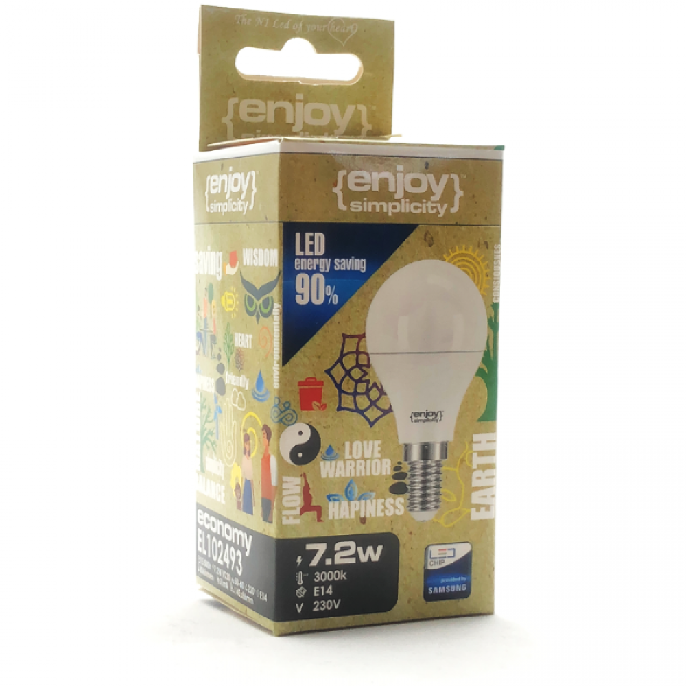 EL102496 | LED Ρ45|7.2W(>60W)Ε14|6500k|806lm|{enjoysimplicity}™ EL102496 | LED Ρ45|7.2W(>60W)Ε14|6500k|806lm|{enjoysimplicity}™