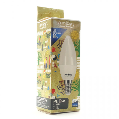 EL721473 | LED B35|4.9W(>40W)Ε14|3000k|470lm|{enjoysimplicity}™ EL721473 | LED B35|4.9W(>40W)Ε14|3000k|470lm|{enjoysimplicity}™