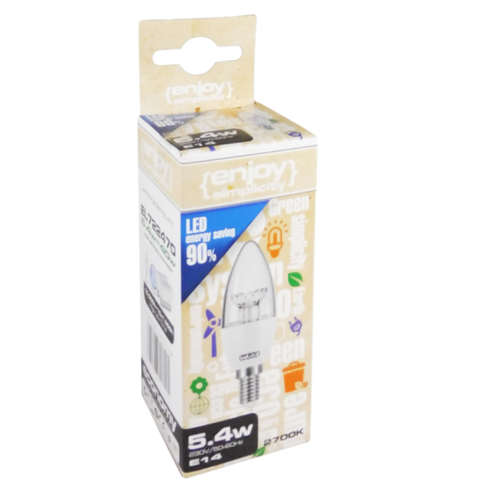 EL722250 | LED B35|3.4W(>25W)Ε14|2700k|250lm|διαφ|{enjoysimplicity}™ EL722250 | LED B35|3.4W(>25W)Ε14|2700k|250lm|διαφ|{enjoysimplicity}™