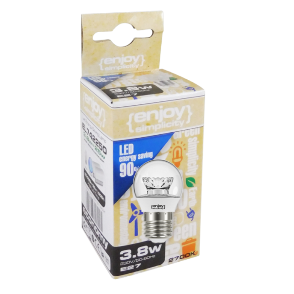 EL742250 | LED Ρ45|3.4W(>25W)Ε27|2700k|250lm|διάφανη|{enjoysimplicity}™ EL742250 | LED Ρ45|3.4W(>25W)Ε27|2700k|250lm|διάφανη|{enjoysimplicity}™