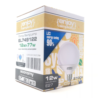 EL749122 | LED BALL G120|12W(>77W)Ε27|2700k|1100lm|{enjoysimplicity}™ EL749122 | LED BALL G120|12W(>77W)Ε27|2700k|1100lm|{enjoysimplicity}™