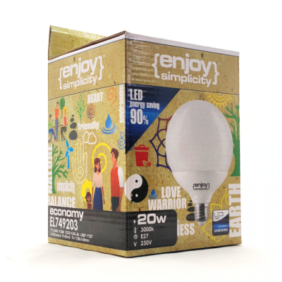 EL749203 | LED BALL G120|20W(>150W)Ε27|3000k|2452lm|{enjoysimplicity}™ EL749203 | LED BALL G120|20W(>150W)Ε27|3000k|2452lm|{enjoysimplicity}™