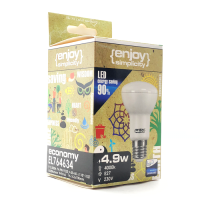 EL766600 | LED R63|5.4W(>48W)Ε27|6500k|600lm|{enjoysimplicity}™ EL766600 | LED R63|5.4W(>48W)Ε27|6500k|600lm|{enjoysimplicity}™